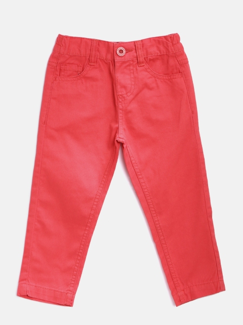 

Nauti Nati Boys Red Regular Fit Solid Trousers
