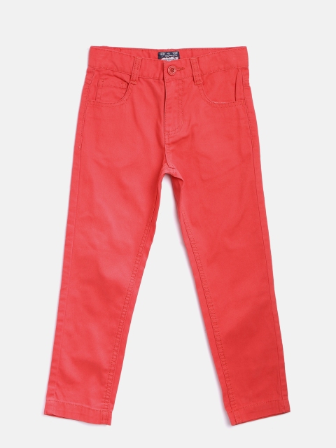 

Nauti Nati Boys Red Regular Fit Solid Trousers