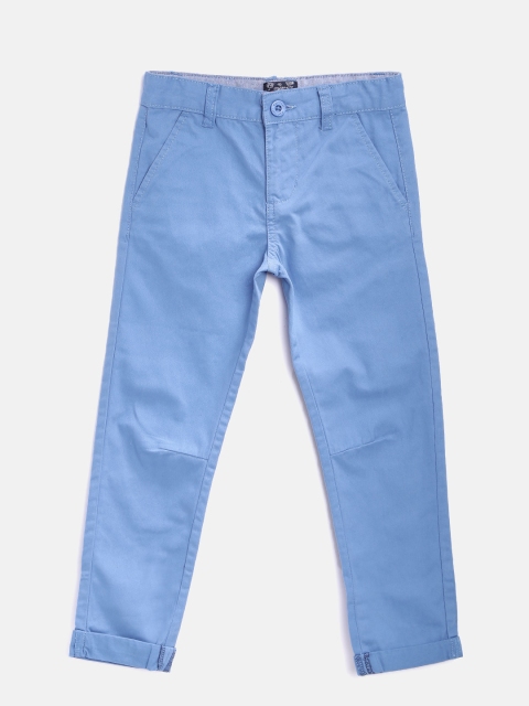 

Nauti Nati Boys Blue Regular Fit Solid Trousers