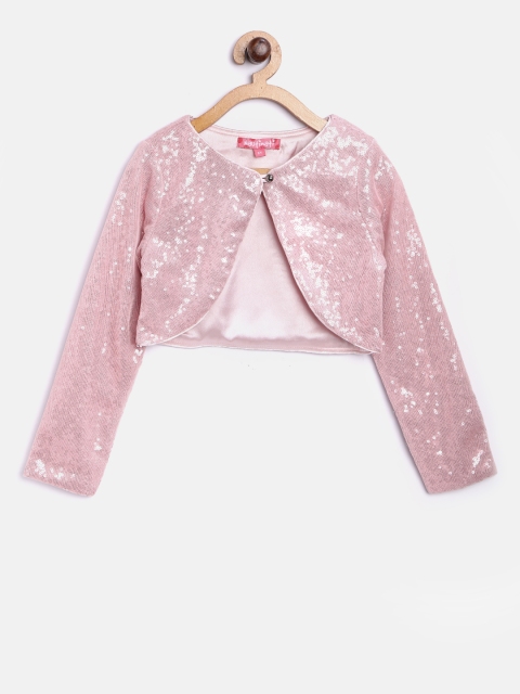 

Nauti Nati Girls Pink Sequinned Net Shrug