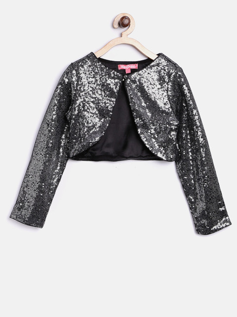 

Nauti Nati Girls Black Sequinned Net Shrug