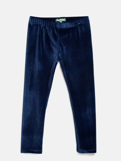 

Nauti Nati Girls Teal Blue Velvet Finish Leggings