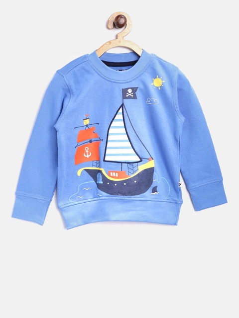 

Nauti Nati Boys Blue Printed Sweatshirt