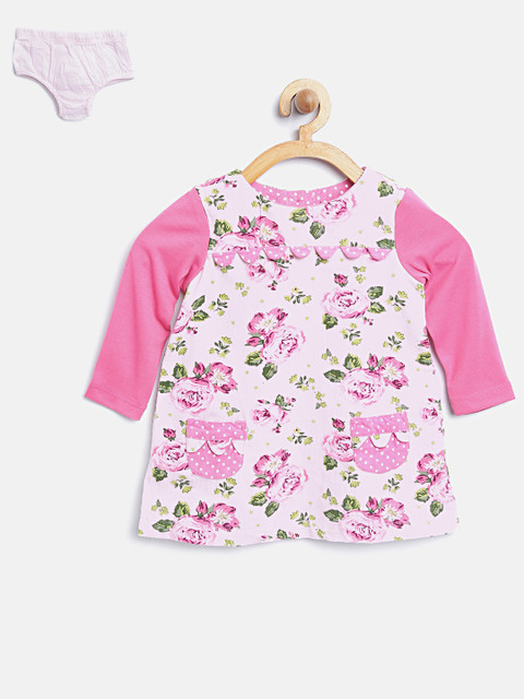 

Nauti Nati Girls Off-White Floral Print A-Line Dress