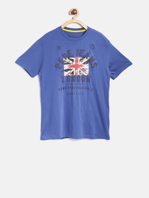 

Pepe Jeans Boys Blue Printed Round Neck T-shirt