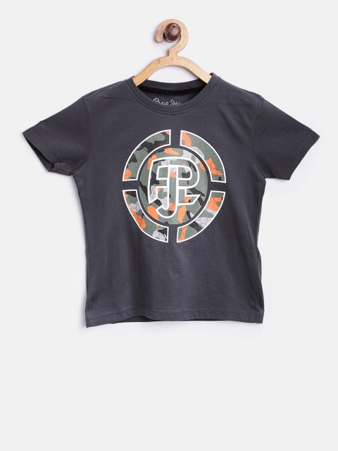 

Pepe Jeans Boys Charcoal Grey Printed Round Neck T-shirt