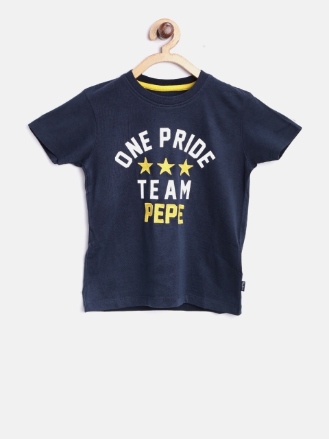 

Pepe Jeans Boys Navy Blue Printed Round Neck T-shirt