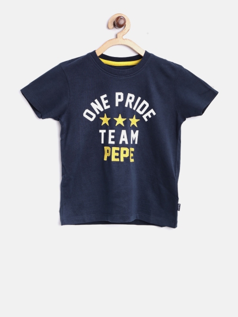 

Pepe Jeans Boys Navy Blue Printed Round Neck T-shirt