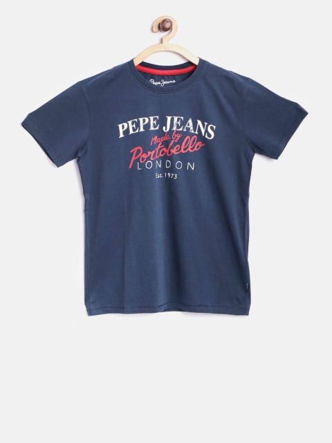 

Pepe Jeans Boys Navy Blue Printed Round Neck T-shirt
