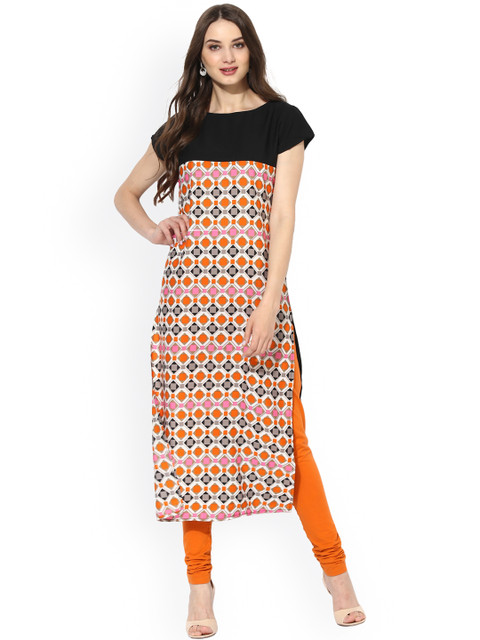 

Vaamsi Women Multicoloured Printed Straight Kurta, Multi