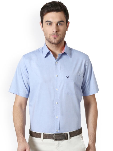 

Allen Solly Men Blue Slim Fit Solid Semiformal Shirt