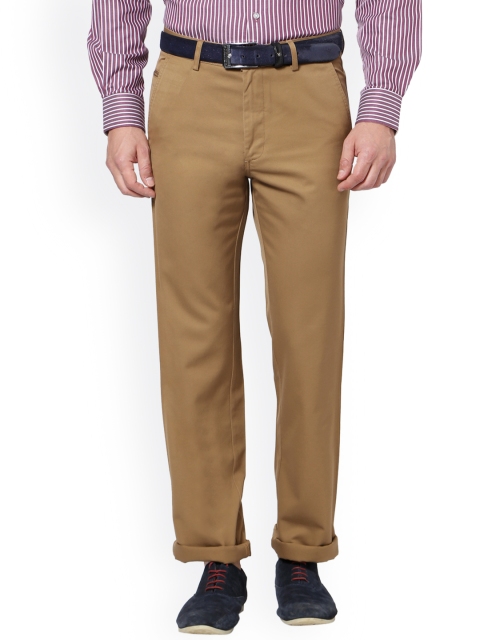 

Allen Solly Men Khaki Regular Fit Solid Trousers