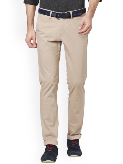 

Allen Solly Men Beige Slim Fit Solid Trousers