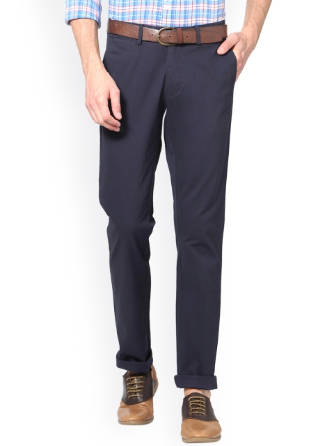 

Allen Solly Men Navy Blue Slim Fit Solid Regular Trousers
