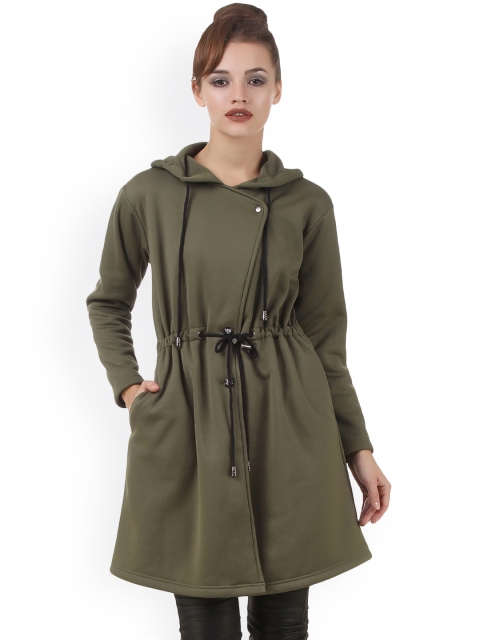 

Texco Women Olive Green Solid Parka Jacket