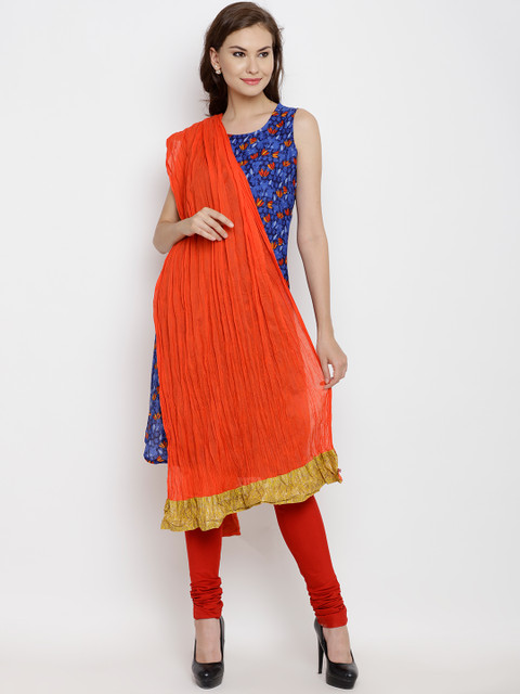 

Biba Orange Crinkled Dupatta