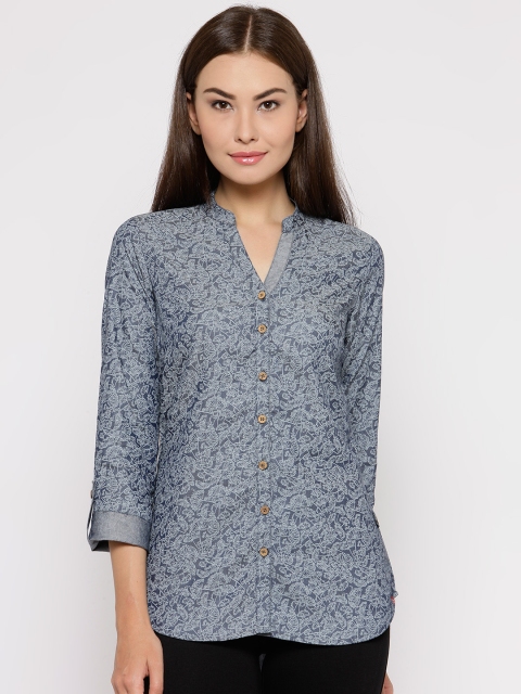 

Biba Blue Printed Chambray Tunic