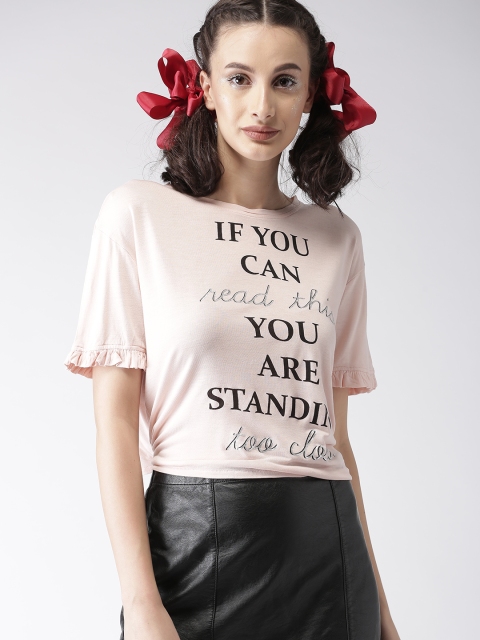 

Encrypt Women Pink Printed Top