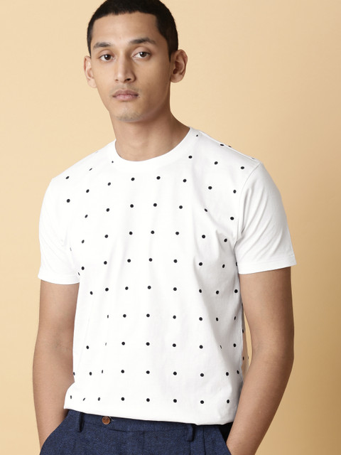

Mr Bowerbird Men White Printed Round Neck T-shirt