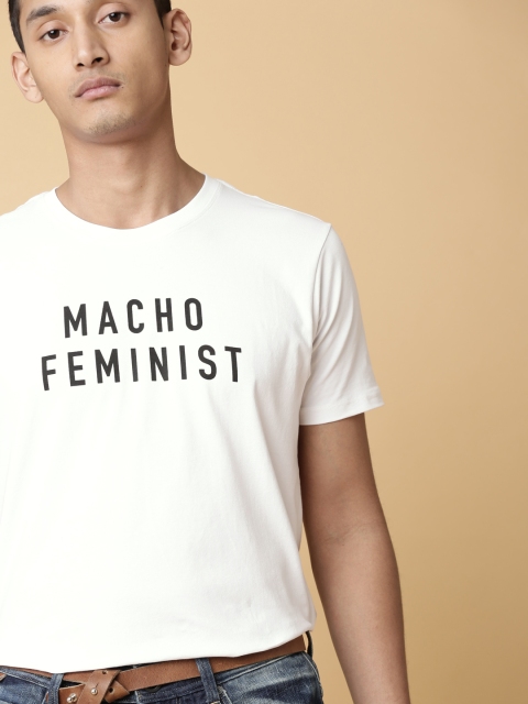 

Mr Bowerbird Men White Printed Round Neck T-shirt