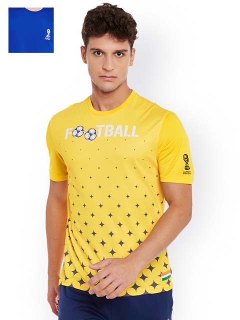 

FIFA U-17 WC Men Pack of 2 Slim Fit T-shirts, Yellow