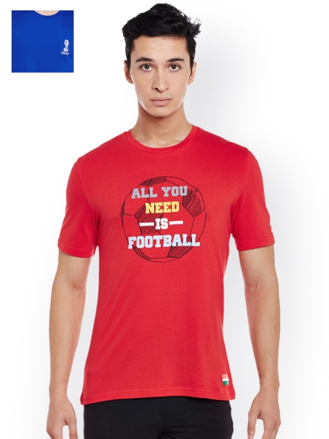 

FIFA U-17 WC Men Pack of 2 Slim Fit T-shirts, Red