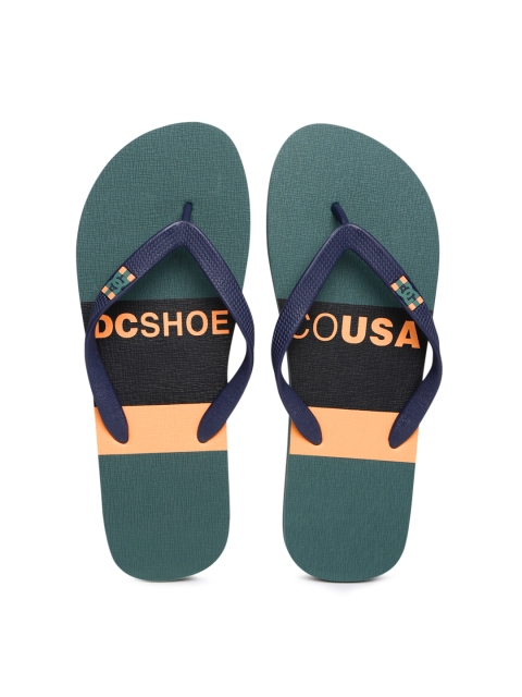 

DC Men Navy Blue & Teal Green SPRAY GRAFFIK Printed Flip-Flops