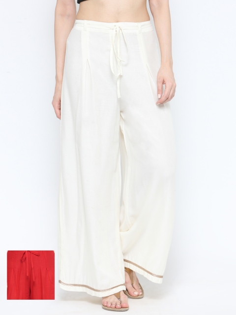 

Tulsattva Set of 2 Palazzos, Off white