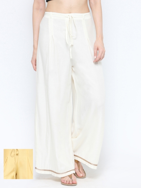 

Tulsattva Set of 2 Palazzos, Off white