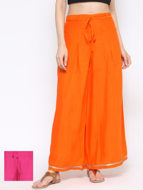 

Tulsattva Set of 2 Palazzos, Orange