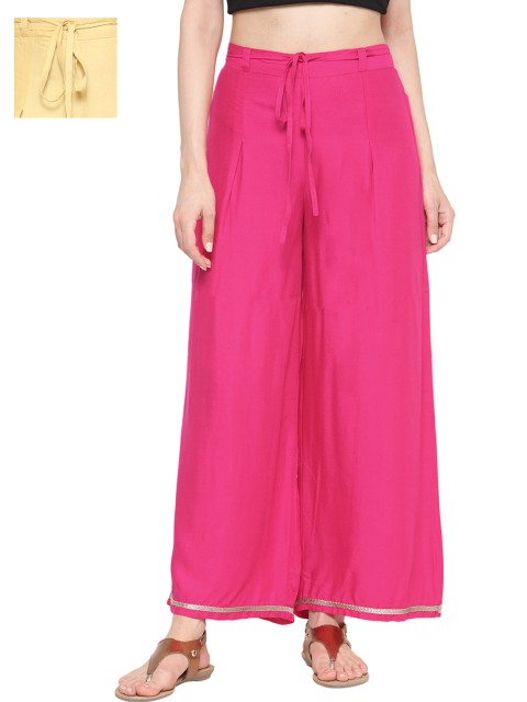 

Tulsattva Set of 2 Palazzos, Pink