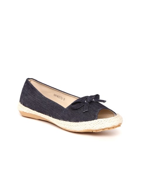 

red pout Women Navy Solid Canvas Flat Shoes, Navy blue