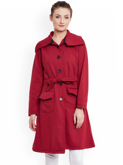 

Belle Fille Maroon Trench Coat