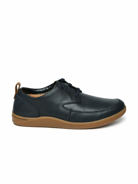 

Clarks Men Navy Blue Leather Derbys