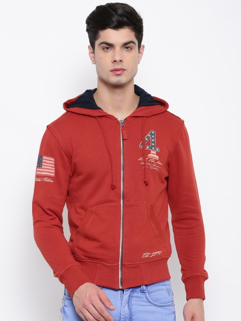 

U.S. Polo Assn. Men Rust Solid Sweatshirt