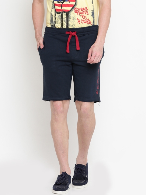 

U.S. Polo Assn. Denim Co. Men Navy Solid Shorts, Navy blue