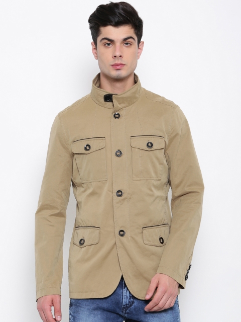 

U.S. Polo Assn. Men Khaki Solid Tailored Jacket