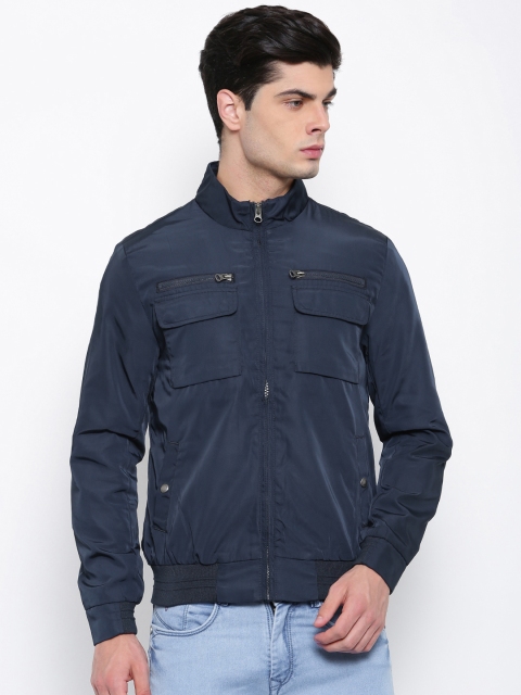 

U.S. Polo Assn. Men Navy Blue Solid Bomber