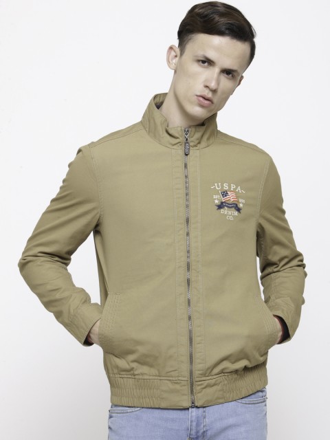 

U.S. Polo Assn. Men Khaki Solid Tailored Jacket