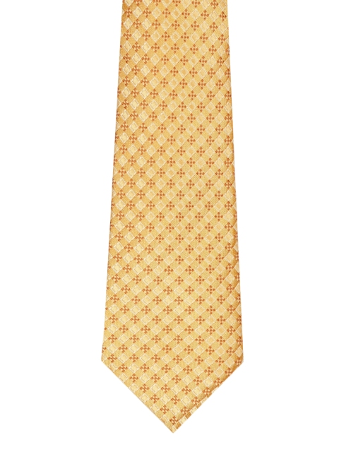 

Peter England Men Yellow Woven Design Broad Tie