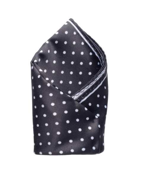 

Peter England Black & White Dot Print Pocket Square