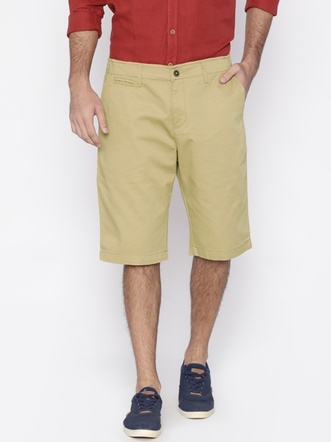

Nature Casuals Men Khaki Solid Slim Fit Chino Shorts