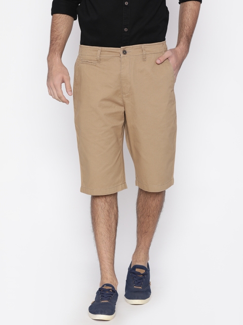 

Nature Casuals Men Khaki Solid Slim Fit Chino Shorts