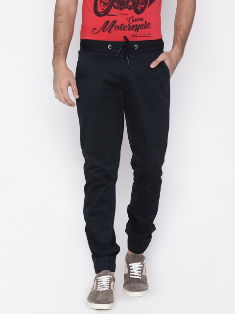 

Nature Casuals Men Navy Blue Solid Joggers