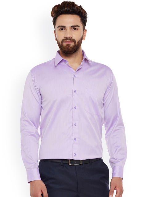 

Hancock Men Purple Slim Fit Solid Formal Shirt