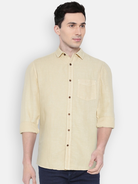 

Nature Casuals Men Beige Slim Fit Solid Casual Shirt