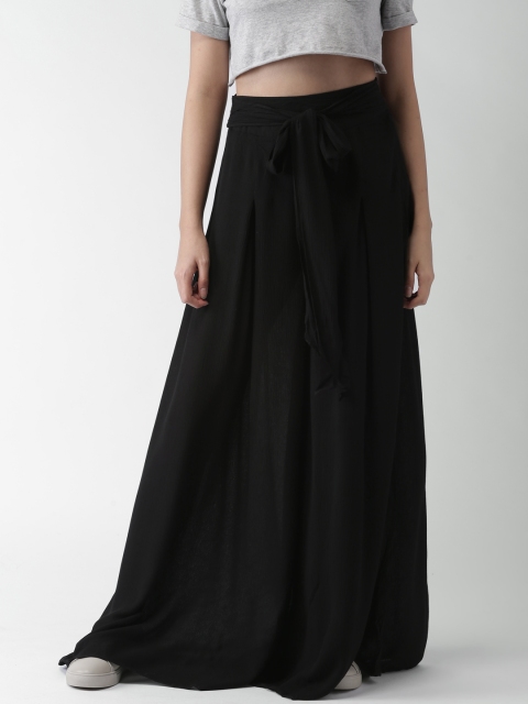 

FOREVER 21 Women Black Solid Palazzos