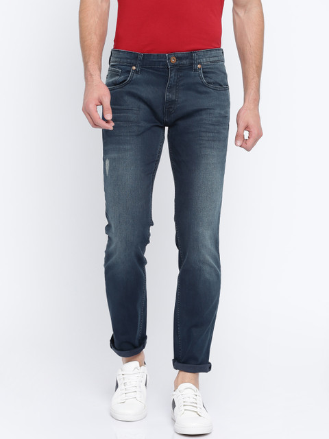 

Nature Casuals Men Blue Slim Fit Mid-Rise Clean Look Stretchable Jeans