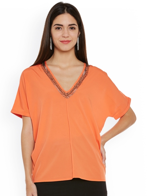 

Oxolloxo Women Orange Solid Top
