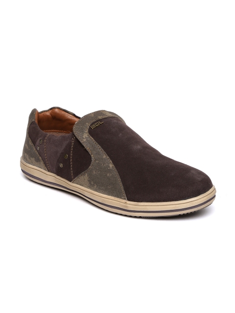 Woodland Men Brown Slip-On Sneakers available at myntra for Rs.1536